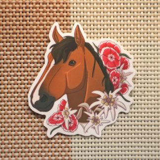 Floral Horse Sticker