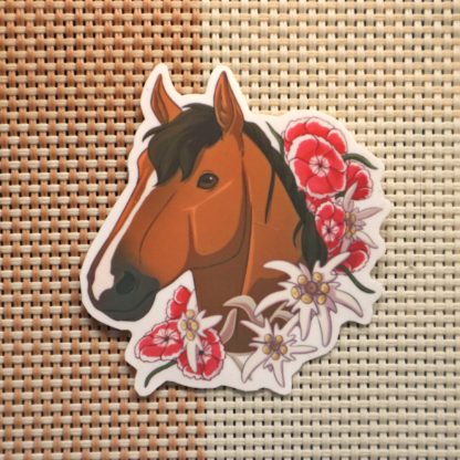 Floral Horse Sticker