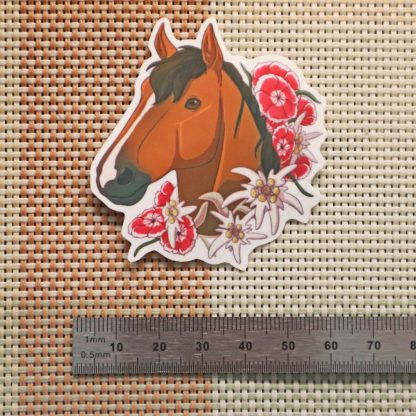Floral Horse Sticker - Image 2