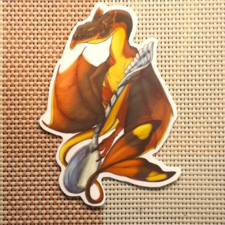 Tiny Dragon on a Spoon Sticker