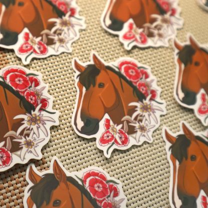 Floral Horse Sticker - Image 3
