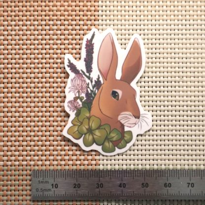 Floral Hare Sticker - Image 2