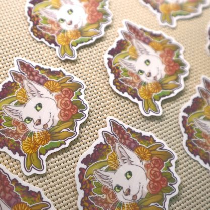 Flower Cat Sticker - Image 3