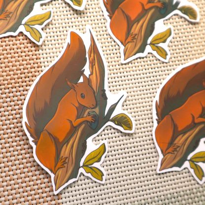 Autumn Squirrel Sticker - Image 3