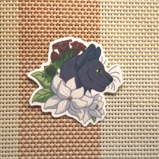 Floral Cat Sticker