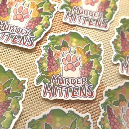Murder Mittens Sticker - Image 3