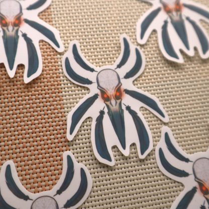 Raven Skull Sticker - Image 3